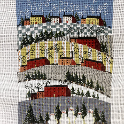 Mary Beth Baxter Ewe and Eye Winter Snowmen needlepoint canvas #EWE-443 - NextStage Vintage