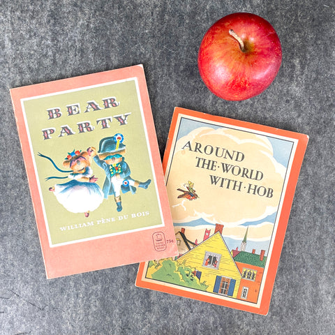 Vintage children's books - Around the World With Hob and Bear Party