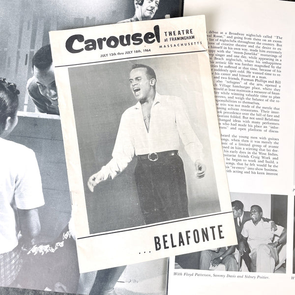 Harry Belafonte:The Story and Carousel Theater program - 1964 - NextStage Vintage