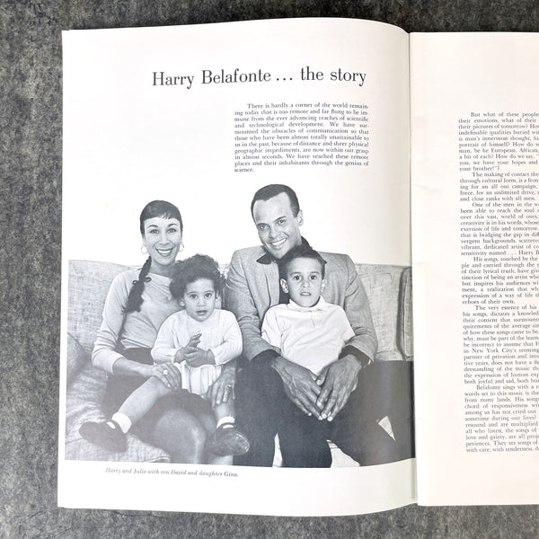 Harry Belafonte:The Story and Carousel Theater program - 1964 - NextStage Vintage