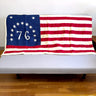 Vintage Bennington flag - 1976 Bicentennial sewn fabric flag - NextStage Vintage