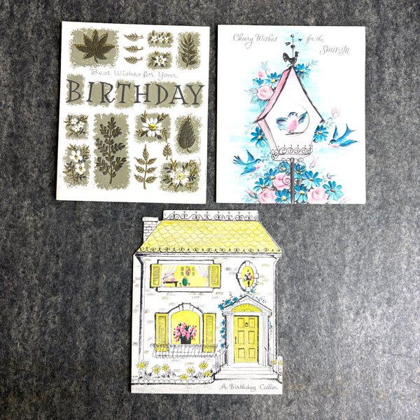 Best Wishes brand vintage greeting card assortment with box - 1960s vintage - 14 cards