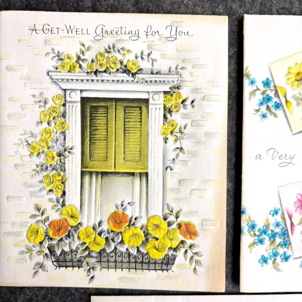 Best Wishes brand vintage greeting card assortment with box - 1960s vintage - 14 cards