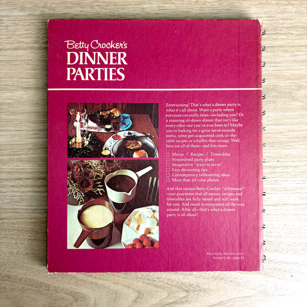 Betty Crocker's Dinner Parties - A Contemporary Guide to Easy Entertaining - 1970 first edition