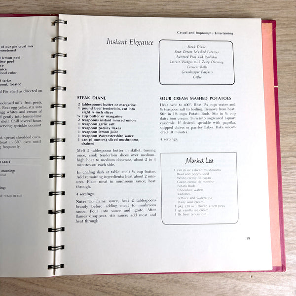 Betty Crocker's Dinner Parties - A Contemporary Guide to Easy Entertaining - 1970 first edition