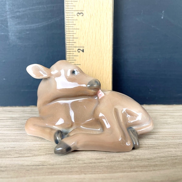 Bing and Grondahl Resting Calf #2168 - 1989 vintage figurine - NextStage Vintage