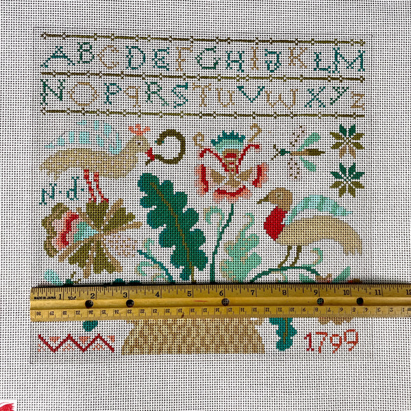 Birds of a Feather Abundant Garden Day needlepoint canvas #ND810 - NextStage Vintage