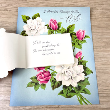 Norcross Birthday oversized card in gift box - used - 1960s vintage - NextStage Vintage