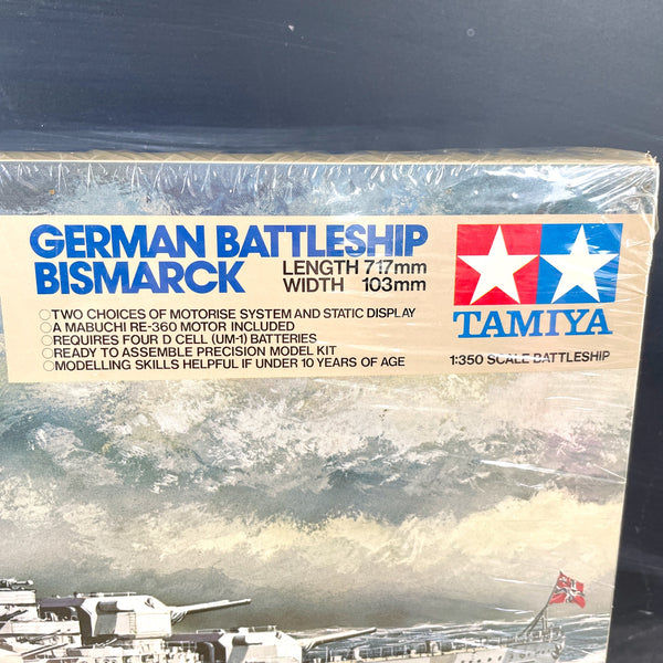 Tamiya German Battleship Bismarck scale 1:350 Model Kit NIB - 1970s vintage - NextStage Vintage