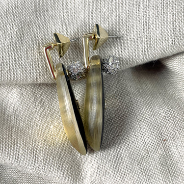Alexis Bittar lucite and crystal dangle earrings - post pierced - NextStage Vintage