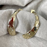 Alexis Bittar molten gold and crystal curved blade earrings - pierced - NWT - NextStage Vintage