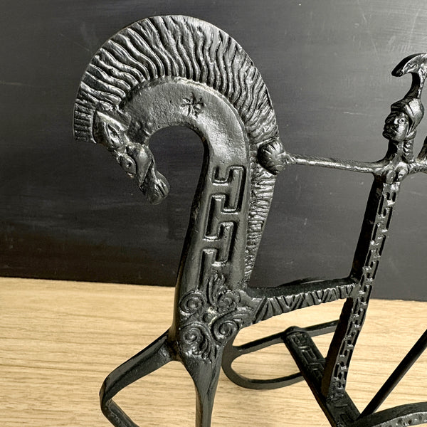 Vintage cast metal Etruscan horse and chariot figure - Frederick Weinberg style
