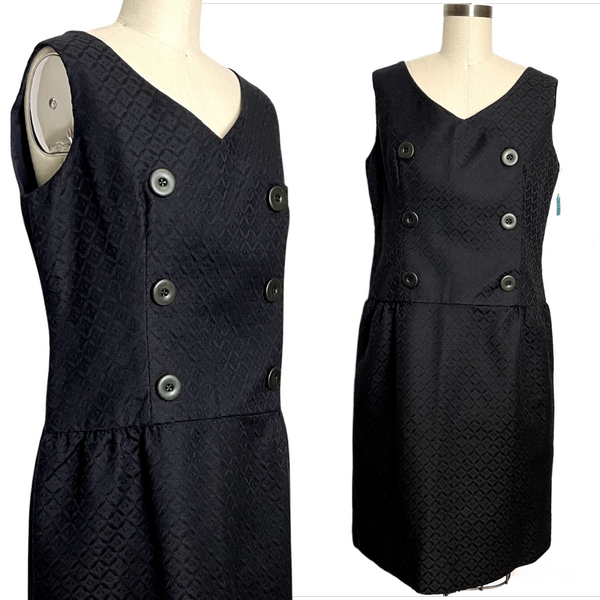 1960s sleeveless black dress - new with tags - NextStage Vintage