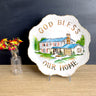God Bless Our Home - 1960s vintage Lefton wall plate - NextStage Vintage
