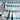 Vintage handmade half apron – blue grid pattern with “stitched” floral print – pleated cotton - NextStage Vintage