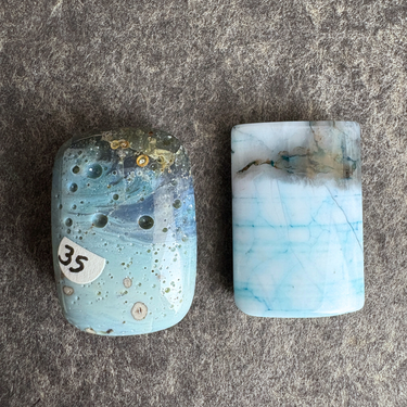 6 polished stone drilled pendants – jewelry making supplies - destash - NextStage Vintage