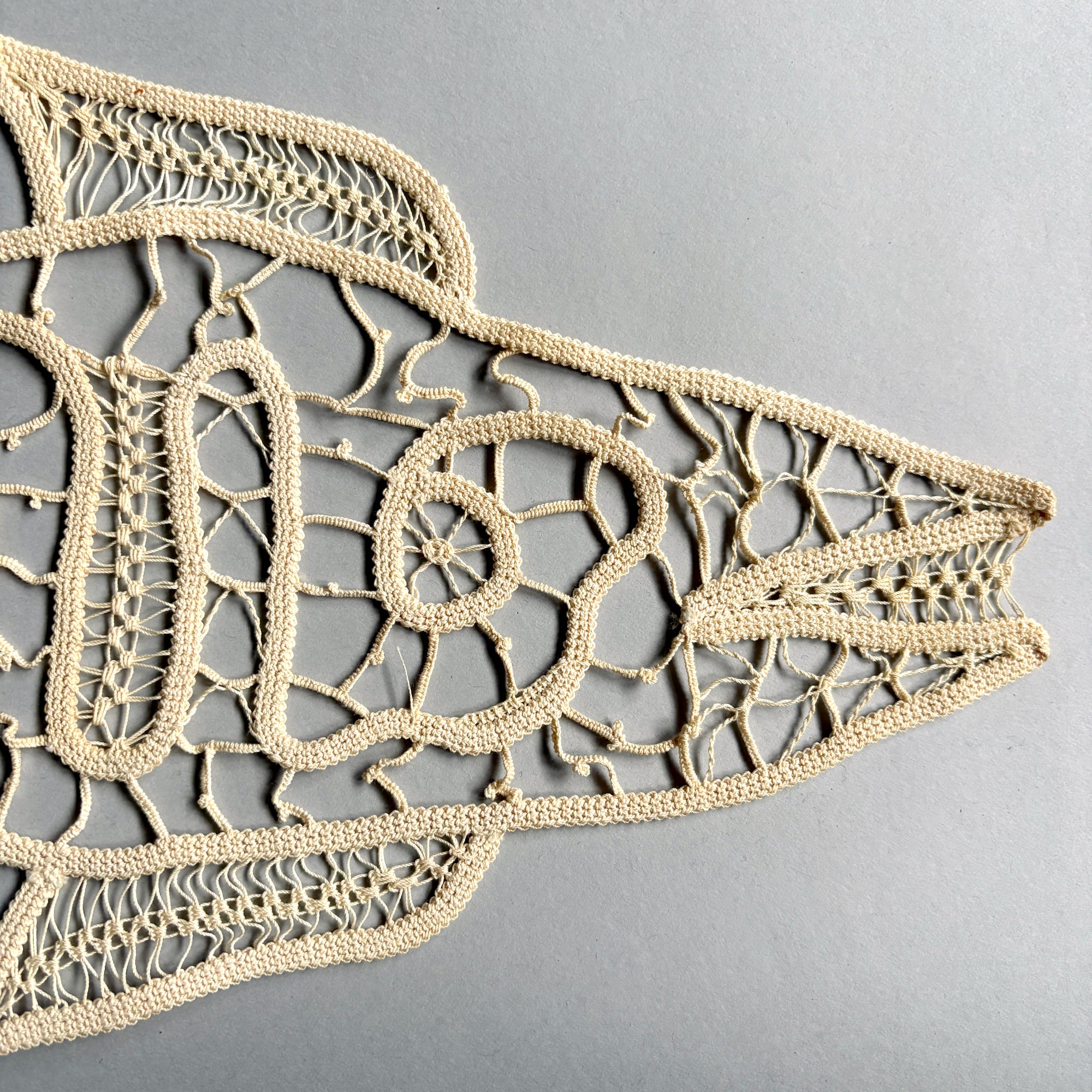 Fish Lace Pattern Vintage pair of bobbin lace fish motifs - frame for decor, stitch on a ...