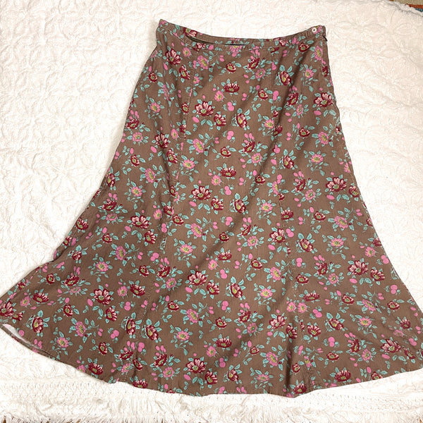 Boden floral corduroy midi trumpet skirt - size 14R - NextStage Vintage