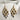 Boho Diamond Shape Woven Style Mixed Metal & Wood Bead Chandelier Dangle Earrings - NextStage Vintage