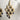Boho Diamond Shape Woven Style Mixed Metal & Wood Bead Chandelier Dangle Earrings - NextStage Vintage