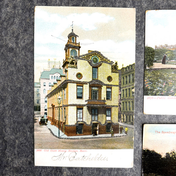 Pre-1925 Boston, MA postcards - set of 7 - antique Boston ephemera