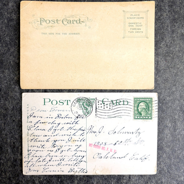 Pre-1925 Boston, MA postcards - set of 7 - antique Boston ephemera