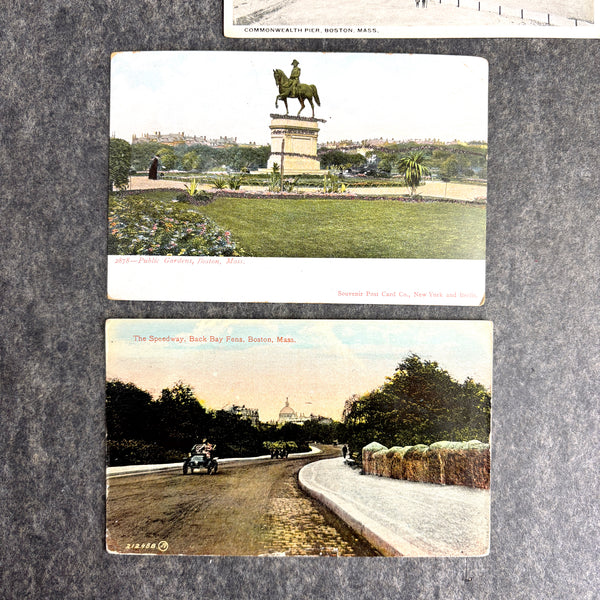 Pre-1925 Boston, MA postcards - set of 7 - antique Boston ephemera