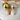 Peach with gold glass vanity boudoir bottles - vintage decor - NextStage Vintage