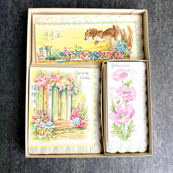 Bouquet All Occasion greeting cards - 9 unused in original box - vintage