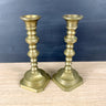 Heavy brass  8" Victorian reproduction candlesticks - a pair - NextStage Vintage
