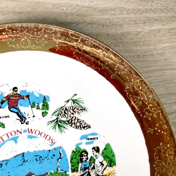 Bretton Woods New Hampshire state souvenir plate - vintage 1960s road trip souvenir - NextStage Vintage