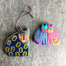 1992 Laurel Burch Hand Signed & Dated Wood Kindred Spirits Cats Plaque Plus Cat Tag - NextStage Vintage