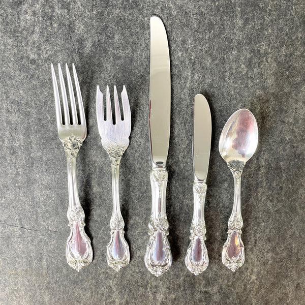 Reed and Barton Burgundy sterling 5 piece place setting - NextStage Vintage