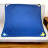 Vintage 1970s Royal Blue Butterfly Appliqué Tablecloth Lime Green Trim - Retro Kitchen - NextStage Vintage