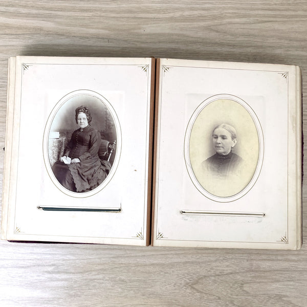 Cabinet card album with 30 antique photos - turn of the century - NextStage Vintage