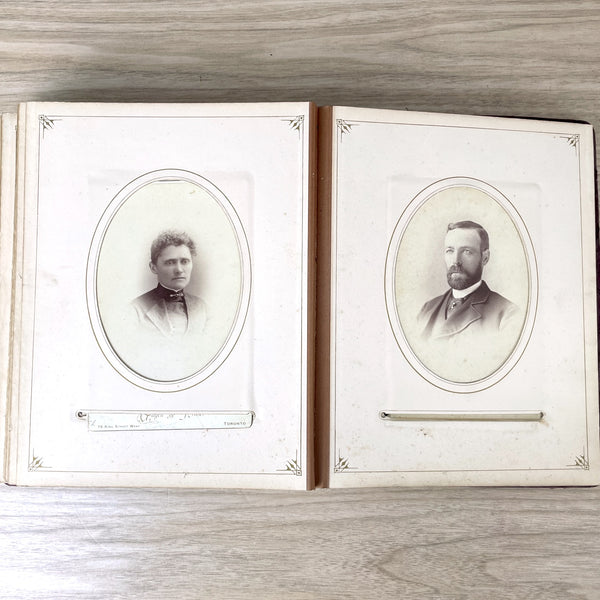 Cabinet card album with 30 antique photos - turn of the century - NextStage Vintage