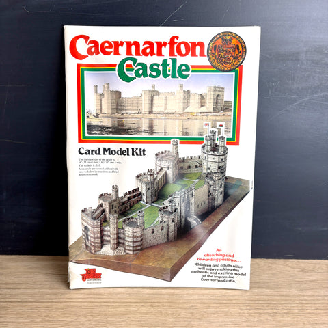 Caernarfon Castle card model kit - 1/525 scale - vintage Wales souvenir