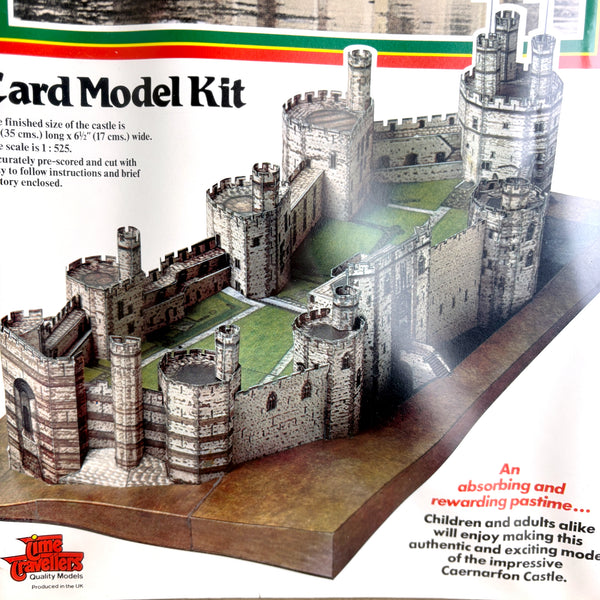 Caernarfon Castle card model kit - 1/525 scale - vintage Wales souvenir