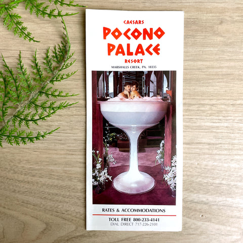 Caesars Pocono Palace Resort brochure - 1989 vintage