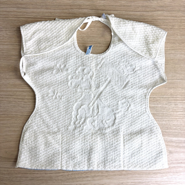 Vintage terry baby bib with poodle and pockets - Call Me Mister - Indanthren Garber Austria - NextStage Vintage