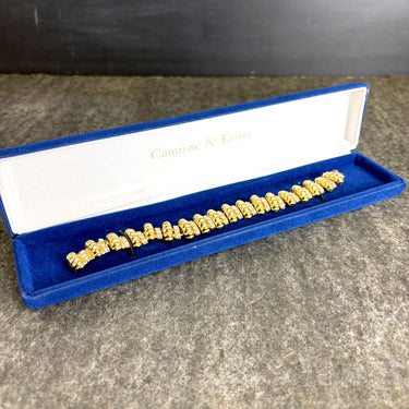Camrose & Kross Jaqueline Kennedy goldtone and rhinestone link bracelet - NextStage Vintage