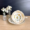 Paragon Canada footed teacup & saucer – provincial coats of arms and old maple leaves - NextStage Vintage