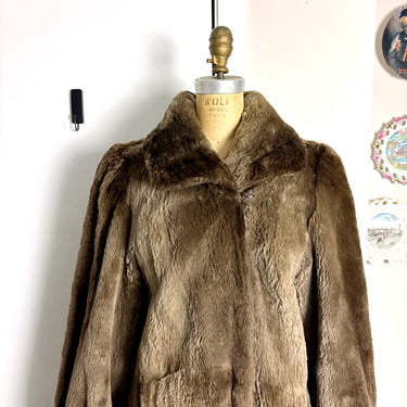 Canadian beaver full length 49" fur coat - size XL - NextStage Vintage