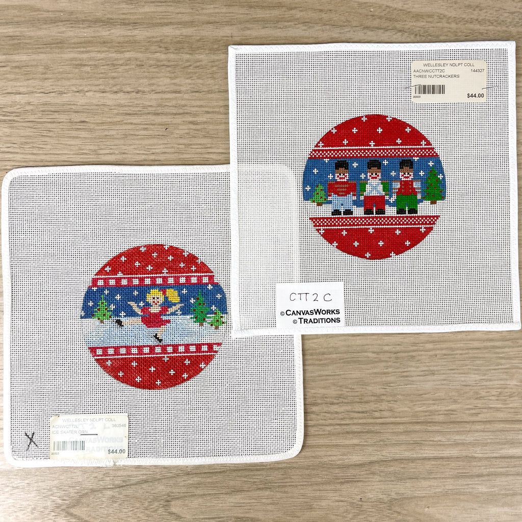 CanvasWorks Traditions Christmas Ornament needlepoint canvases - NextStage Vintage