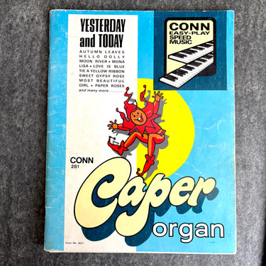 Conn Caper organ Easy-Play music books –  vintage 1970s beginner organ sheet music - NextStage Vintage