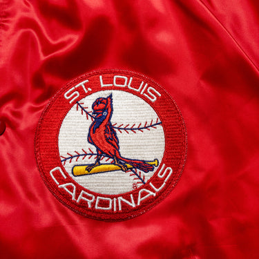 Vintage Chalk Line St Louis Cardinals Satin Bomber Jacket Size M 80s 90s MLB Re