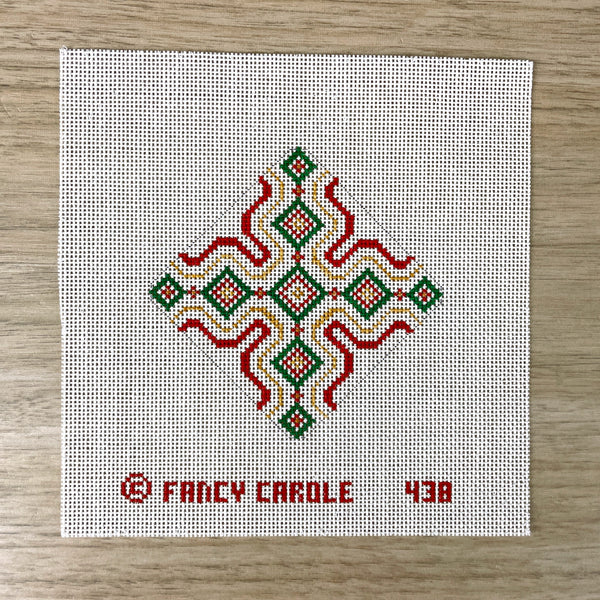 Fancy Carole ornament needlepoint canvas #438 - NextStage Vintage