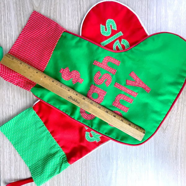 Christmas stocking pair for the capitalist in all of us - 1980s vintage - NextStage Vintage