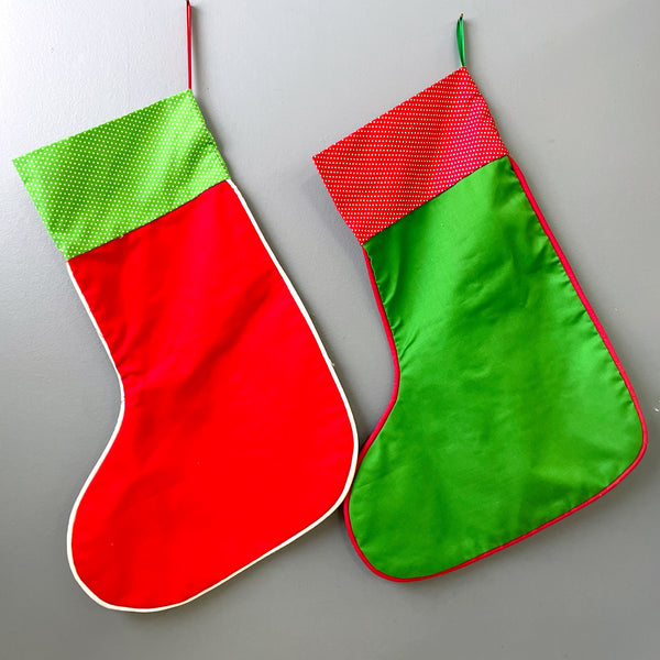 Christmas stocking pair for the capitalist in all of us - 1980s vintage - NextStage Vintage