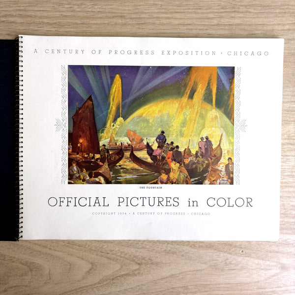 1934 Official Pictures in Color - souvenir of Century of Progress Exposition Chicago